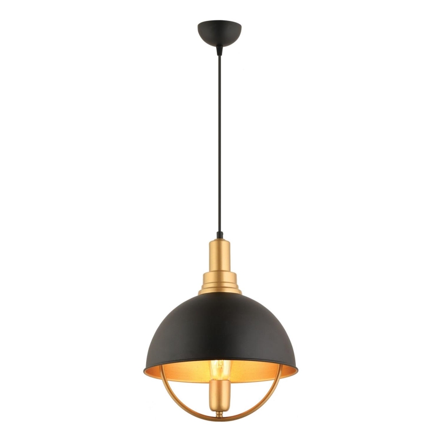 Pendelleuchte MONZA 1xE27/40W/230V Ø 30 cm schwarz/gold