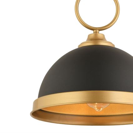 Pendelleuchte MONZA an Kabel, 1xE27/40W/230V, Durchmesser 30 cm, schwarz/bronze