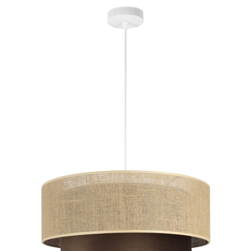 Pendelleuchte SARTA mit Kabel 1xE27/60W/230V braun/jute