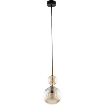 Pendelleuchte SOPHIA an Kabel 1xE14/10W/230V schwarz/rauchfarbenes Beige