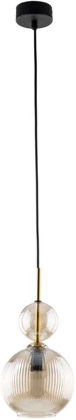 Pendelleuchte SOPHIA an Kabel 1xE14/10W/230V schwarz/rauchfarbenes Beige