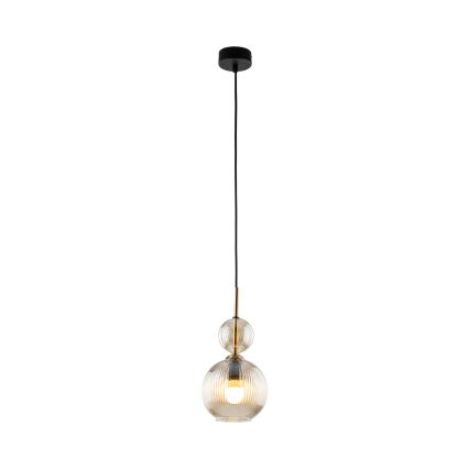 Pendelleuchte SOPHIA an Kabel 1xE14/10W/230V schwarz/rauchfarbenes Beige