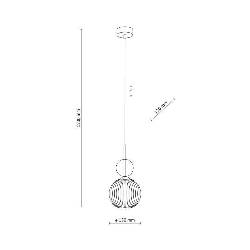Pendelleuchte SOPHIA an Kabel 1xE14/10W/230V schwarz/rauchfarbenes Beige