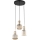 Pendelleuchte SOPHIA mit Kabel 3xE14/10W/230V schwarz/rauchbeige