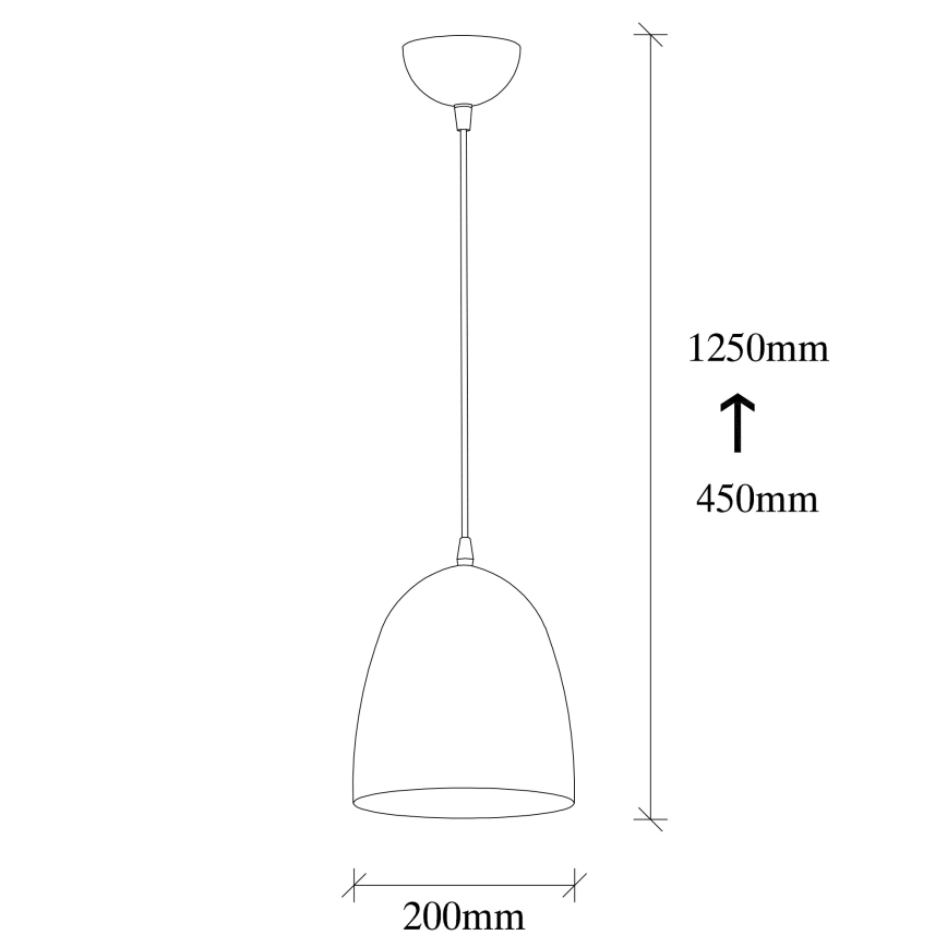 Pendelleuchte TATTOO, 1xE27/40W/230V, Ø 20 cm, schwarz
