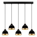 Pendelleuchte YILDO 5xE27/40W/230V schwarz/gold