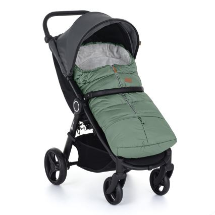 PETITE&MARS - SET Kinderfußsack 3in1 JIBOT + Handwärmer für den Kinderwagen JASIE grün