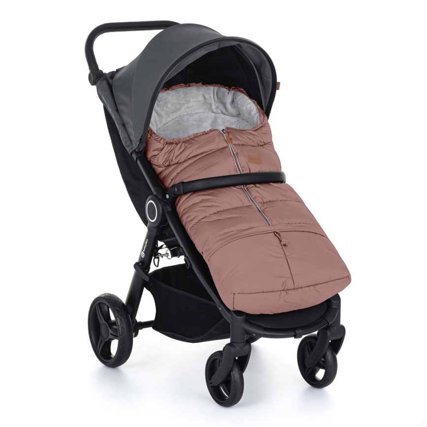 PETITE&MARS - SET Kinderfußsack 3in1 JIBOT + Handwärmer für den Kinderwagen JASIE rosa