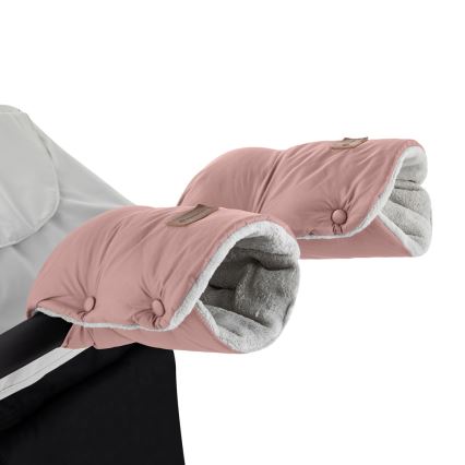 PETITE&MARS - SET Kinderfußsack 3in1 JIBOT + Handwärmer für den Kinderwagen JASIE rosa