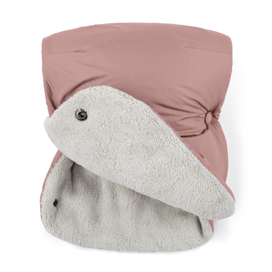 PETITE&MARS - SET Kinderfußsack 3in1 JIBOT + Handwärmer für den Kinderwagen JASIE rosa