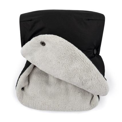 PETITE&MARS - SET Kinderfußsack 3in1 JIBOT + Handwärmer für den Kinderwagen JASIE schwarz