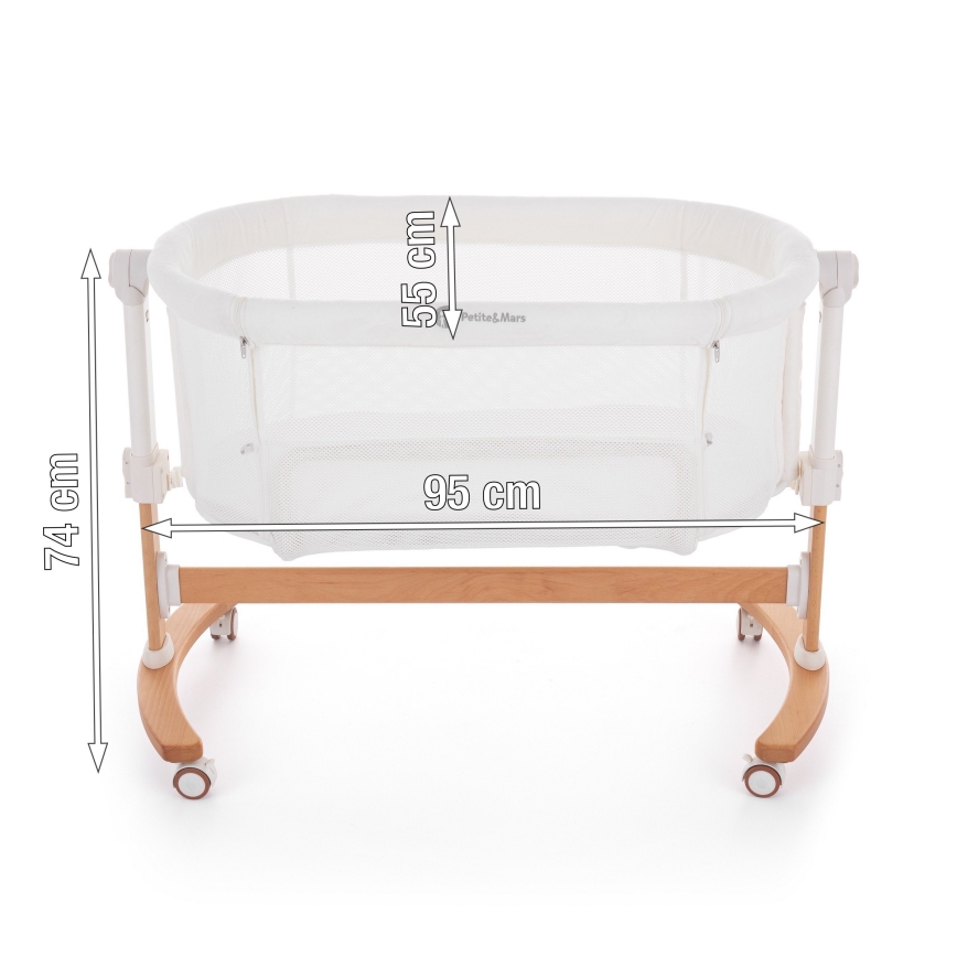 PETITE&MARS - Babybett 2-in-1 GLORY grau