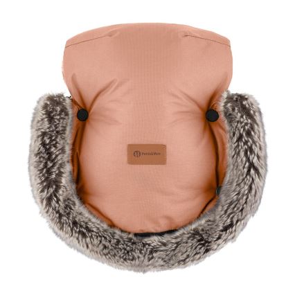 PETITE&MARS - Kinderwagen-Handschuhe FURRY Pastel Peach
