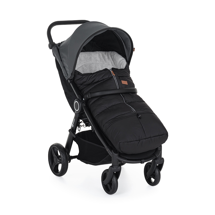 PETITE&MARS - SET Baby-Fußsack 3in1 JIBOT + Handmuffs für Kinderwagen JASIE schwarz