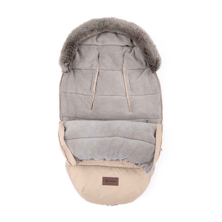PETITE&MARS - SET Baby-Fußsack 4in1 COMFY + Kinderwagen-Handschuhe FURRY Rosa Petal