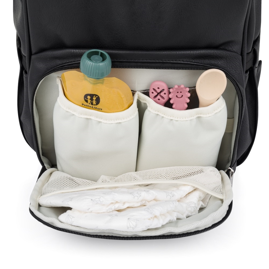 PETITE&MARS - Wickelrucksack für den Kinderwagen JASPER Schwarz