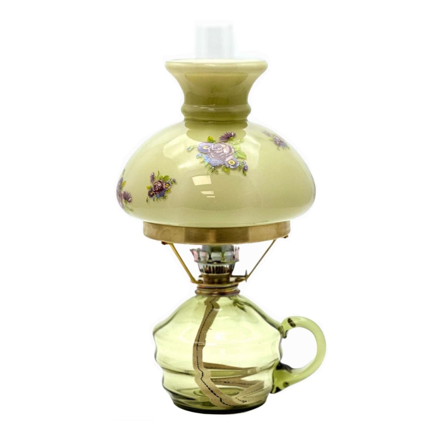 Petroleumlampe KLÁRA 34 cm waldgrün