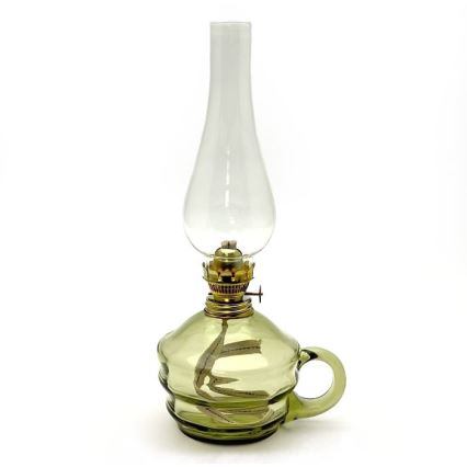 Petroleumlampe KLÁRA 34 cm waldgrün
