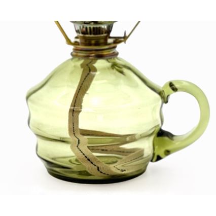 Petroleumlampe KLÁRA 34 cm waldgrün