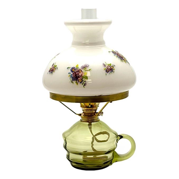 Petroleumlampe KLÁRA 34 cm waldgrün