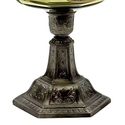 Petroleumlampe LUDMILA 42 cm Waldgrün