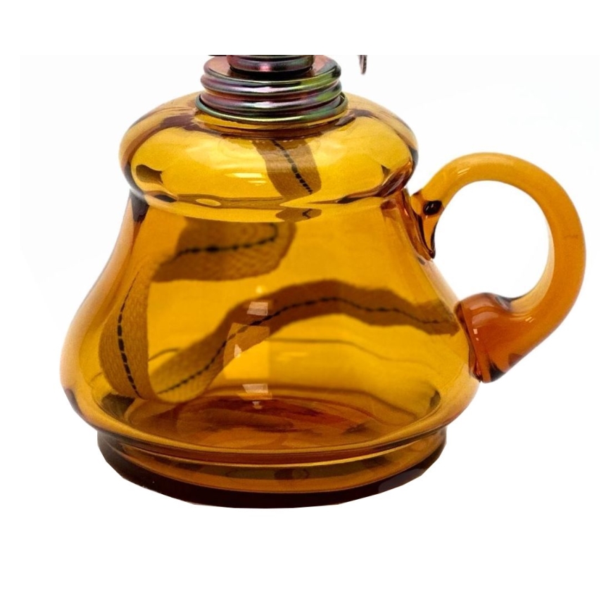 Petroleumlampe TEREZA 34 cm Bernsteinfarben