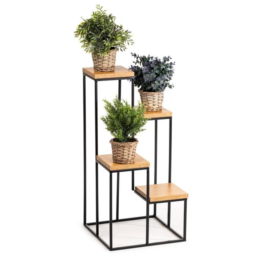 Blumenständer KASKADA 70x34 Schwarz/Braun