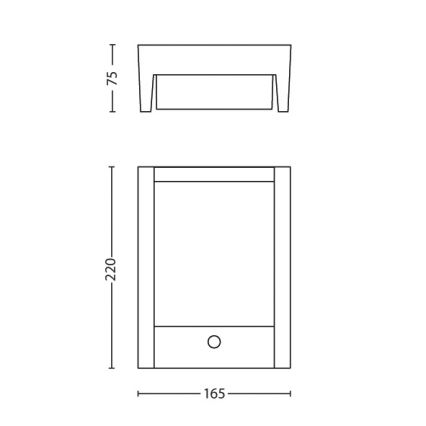 Philips 16461/93/P3 - LED Außenleuchte mit Sensor MYGARDEN ARBOUR 1xLED/6W/230V