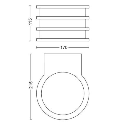 Philips - LED dimmbare Außenwandleuchte Hue LUCCA 1xE27/9,5W/230V IP44