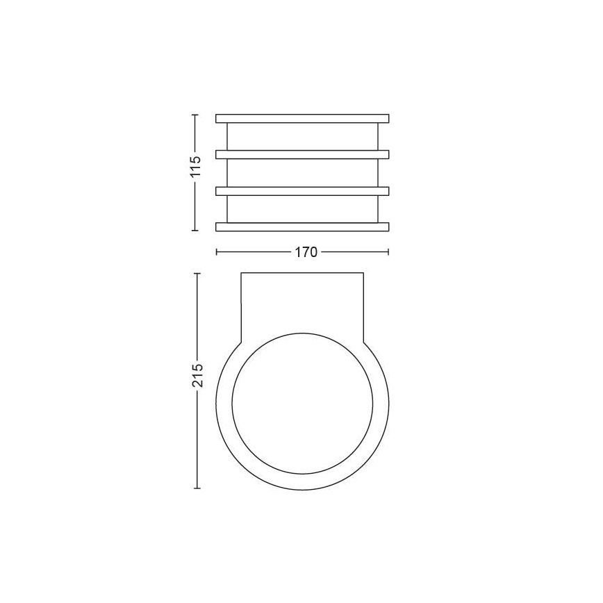 Philips - LED dimmbare Außenwandleuchte Hue LUCCA 1xE27/9,5W/230V IP44