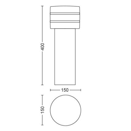 Philips - LED dimmbare Außenleuchte Hue TUAR 1xE27/9,5W/230V IP44