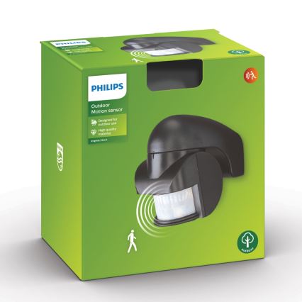 Philips - Außen-Bewegungsmelder IP44 Schwarz