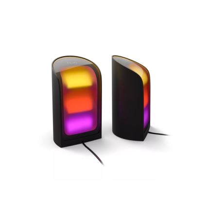 Philips - Set mit 2x dimmbaren LED RGBW-Projektionsleuchten Hue PLAY LED/20W/230V 2000–6500K schwarz