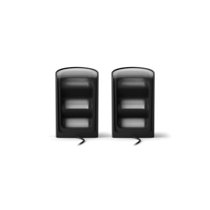 Philips - Set mit 2x dimmbaren LED RGBW-Projektionsleuchten Hue PLAY LED/20W/230V 2000–6500K schwarz