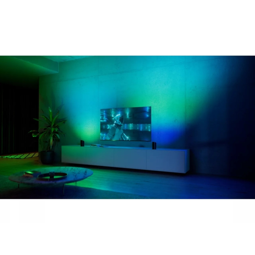 Philips - Set mit 2x dimmbaren LED RGBW-Projektionsleuchten Hue PLAY Wall Washer LED/20W/230V 2000–6500K schwarz