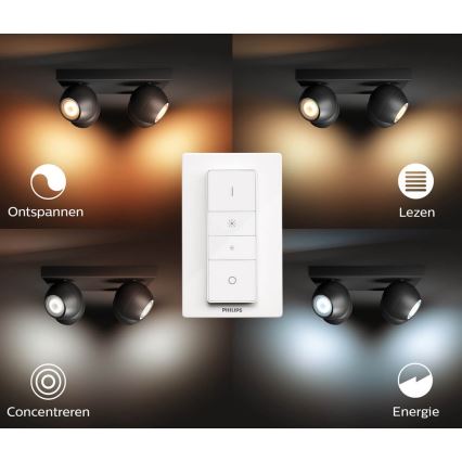 Philips - LED dimmbare Einbauleuchte Hue BUCKRAM 4xGU10/5W/230V + Fernbedienung