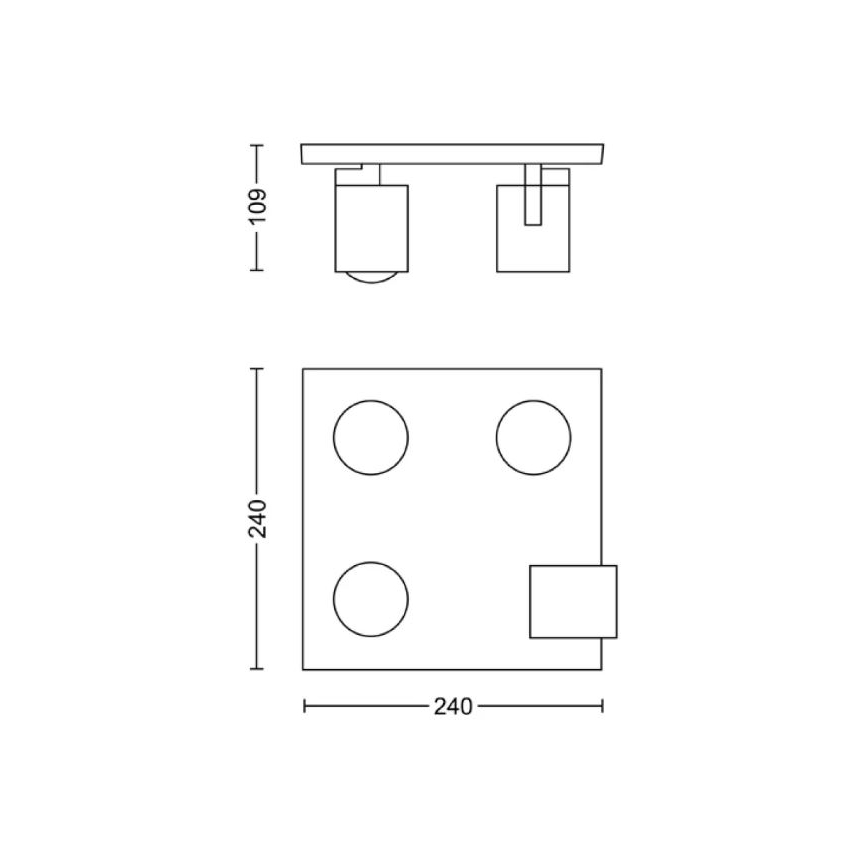 Philips - Einbauleuchte 4xGU10/50W/230V