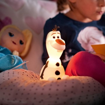 Philips 71768/08/16 - LED-Kinderlampe DISNEY FROZEN OLAF LED/0,3W/2xAAA Schneemann