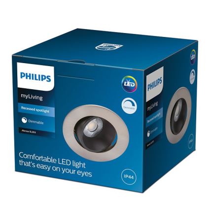 Philips - LED dimmbares Badezimmerleuchte ABROSA 1xLED/9W/230V IP44