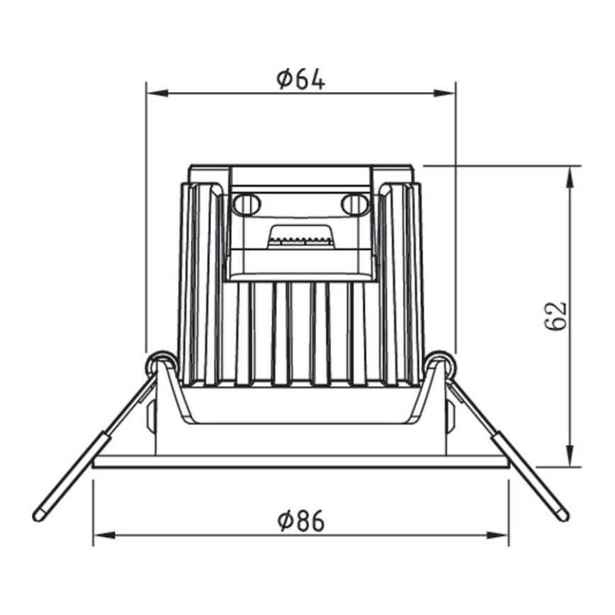 Philips - LED dimmbares Badezimmer-Einbauleuchte ABROSA 1xLED/9W/230V IP44