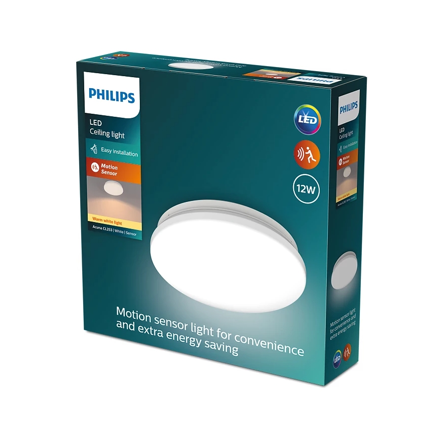 Philips - LED Deckenleuchte mit Sensor ACUNA LED/12W/230V 2700K