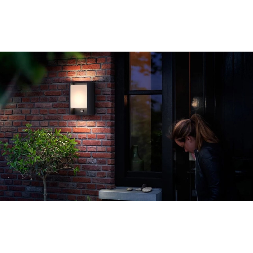 Philips - LED Außenwandleuchte mit Sensor ARBOUR LED/3,8W/230V 2700K IP44