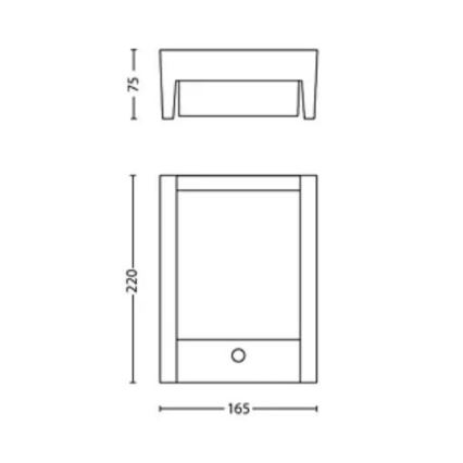 Philips - LED Außenwandleuchte mit Sensor ARBOUR LED/3,8W/230V 2700K IP44
