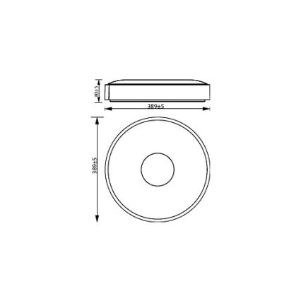 Philips - LED dimmbare Deckenleuchte COINER SCENE SWITCH LED/24W/230V 2700K schwarz