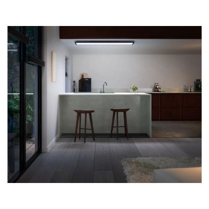 Philips - Dimmbare LED-Deckenleuchte Hue AURELLE LED/39W/230V 2200-6500K 120x30 cm schwarz