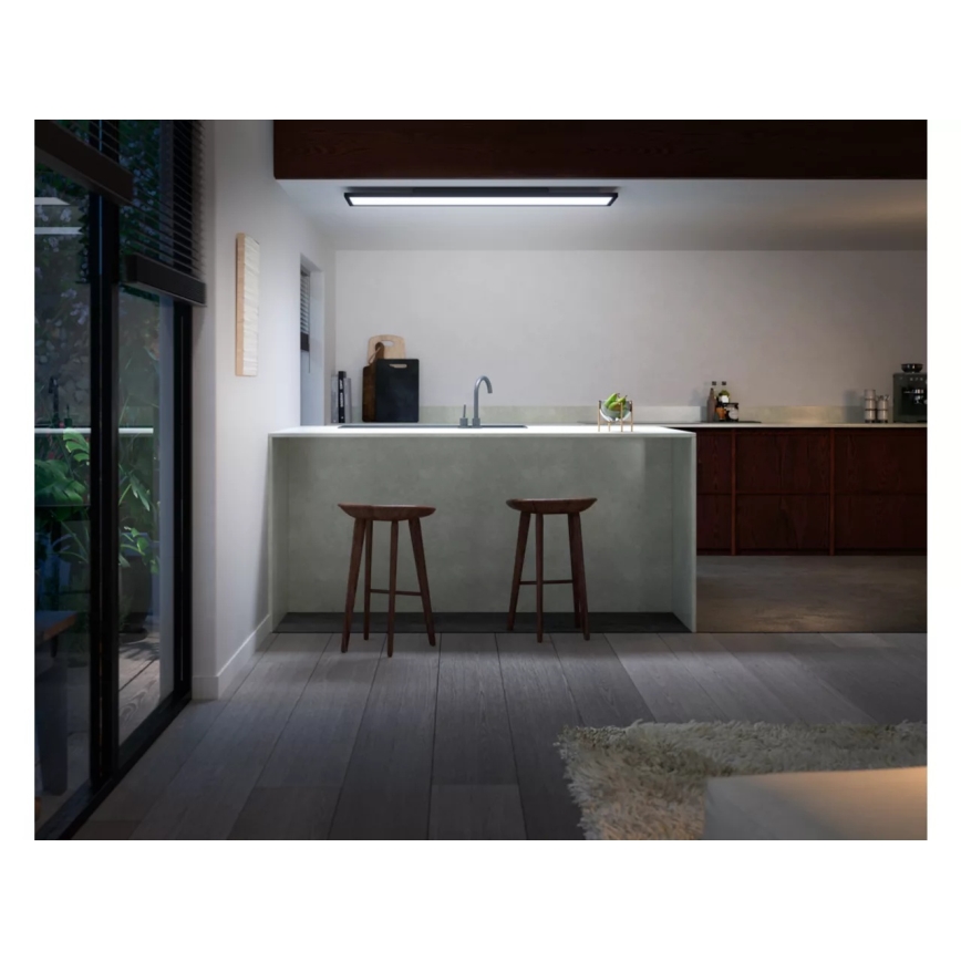 Philips - Dimmbare LED-Deckenleuchte Hue AURELLE LED/39W/230V 2200-6500K 120x30 cm schwarz