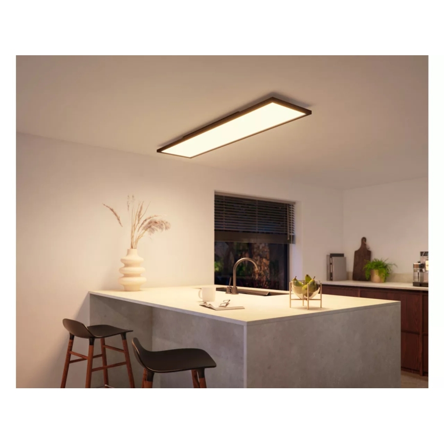 Philips - Dimmbare LED-Deckenleuchte Hue AURELLE LED/39W/230V 2200-6500K 120x30 cm schwarz
