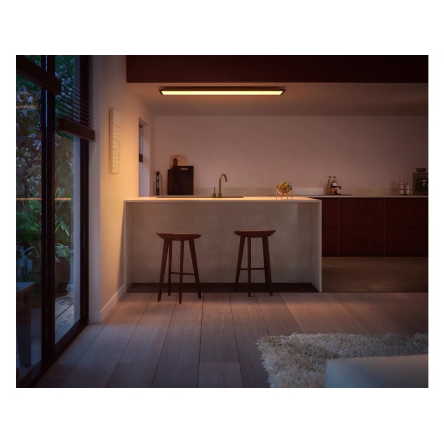 Philips - Dimmbare LED-Deckenleuchte Hue AURELLE LED/39W/230V 2200-6500K 120x30 cm schwarz