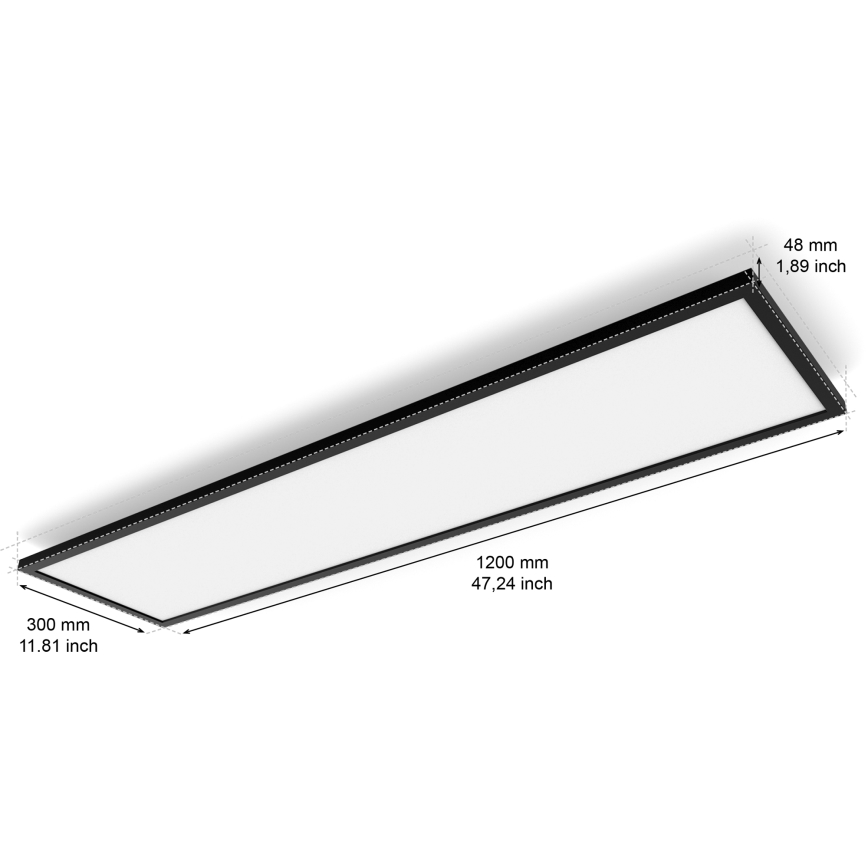 Philips - Dimmbare LED-Deckenleuchte Hue AURELLE LED/39W/230V 2200-6500K 120x30 cm schwarz