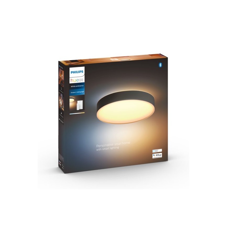 Philips - Dimmbare LED-Deckenleuchte Hue LED/33,5W/230V 2200-6500K d 425 mm schwarz + Fernbedienung